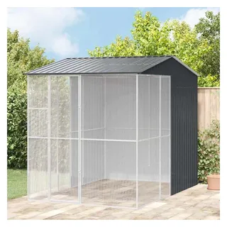 vidaXL Vogelkäfig Anthrazit 215 x 310 x 247 cm Stahl