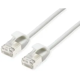 Roline U/FTP DataCenter Patchkabel Cat.6A (Class EA), LSOH, slim, weiß, 0,3 m