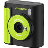 Sofortbildkamera fuer Kinder, 1080P, hochaufloesende Digitalkamera, tintenloser Thermodrucker mit Druckpapier und 32-G-Karte, Geschenke fuer Maedch... - Schwarz