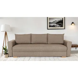 Home Affaire 3-Sitzer HOME AFFAIRE "MAGHERA 230 cm - OTTO. Verlässliche Qualität.", beige, B:230cm H:79cm T:92,5cm, 100% Polyester, Sofas, Schlafsofa, Bettkasten, pflegeleicht