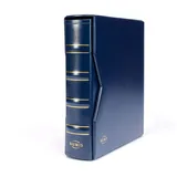 Leuchtturm Münzalbum Numis Classic inkl. Schutzkassette & 5 Hüllen für Münzen mit Ø 44, 34, 25, 17 mm - blau