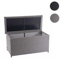 Poly-Rattan Kissenbox HWC-D88, Gartentruhe Auflagenbox Truhe ~ Basic grau, 63x135x52cm 320l