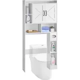 Vevor Toilettenschrank Badezimmerschrank 168 x 78,5 x 19,5 cm Weiß