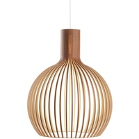 Secto Design Octo 4241 Pendelleuchte, Walnuss - furniert/ Textilkabel weiß