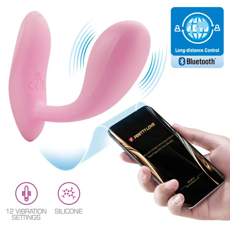 PRETTY LOVE - Baird G-Spot, 12 Vibrationen, wiederaufladbar, Rosa, App