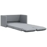 vidaXL Bodensofa mit Schlaffunktion Hellgrau 112x174x55 cm Stoff