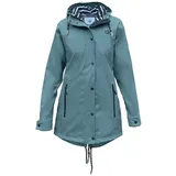 MADSea Regenjacke Friesennerz Petrolblau taillierter Regenmantel mit maritimen Innenfutter blau 42
