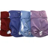 JoyDaog Windeln für Hündinnen für kleine Hunde, wiederverwendbar, waschbar, Premium-Welpenwindeln für Hitze, Inkontinenz, Periodenwindeln, Größe S, 4 Stück