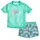 Playshoes Mädchen Zweiteiler Rash-Guard-Set, Palmen Türkis, 74-80