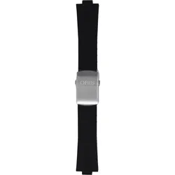 Oris Kautschuk rubber strap / Kautschukband Oris Divers Date 7533 7541 7542 7562 7599 7609 7636 7637 7638 7637 45,5mm 0742434EB - schwarz