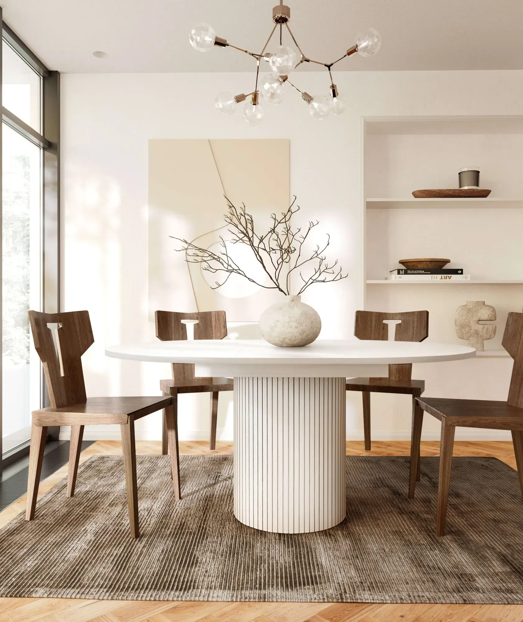 Esstisch WOODMAN "Toscana", weiß, B:120cm H:74,5cm T:120cm, Tische, Breite 120 cm, melaminbeschichtet, mit Verlängerungsplatten, FSC, Topseller