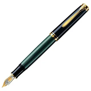 Pelikan Souverän M600 Kolbenfüller schwarz/grün/gold M (mittel)