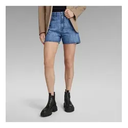 G-Star für Damen. D24382-D536-G326 Kurz Hoch Saubere Kante blau (24), Lässig, Baumwolle, Denim, Nachhaltig