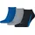 Puma Sneakersocken 3er Pack Blau/Grau/Schwarz 35-38