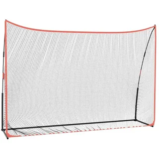 vidaXL Golfnetz, Golf-Übungsnetz Schwarz und Rot 305x91x213 cm Polyester