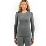 Odlo Merino 200 Langarm-baselayer - Odlo Steel Grey Melange - M
