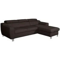 Ecksofa Aspen Leder Braun Dunkelbraun
