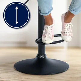 CLP Barhocker Laurel Stoff taupe/Metall matt schwarz