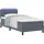 vidaXL LED Boxspringbett mit Matratze Dunkelgrau 90 x 190 cm Samt