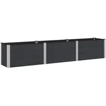vidaXL Hochbeet 300 x 50 x 54 cm Schwarz