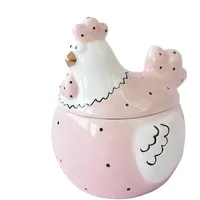 lyanny Keramik Vorratsdose Huhn form mit Deckel, Luftdichter Großer Küchenbehälter, Keramik Lebensmittel Aufbewahrungs, für Eier und Süßigkeiten