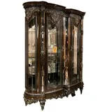 JV Möbel Vitrine 50 x 205 x 160 cm Braun