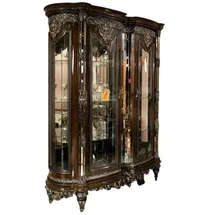 JV Möbel Vitrine 50 x 205 x 160 cm Braun