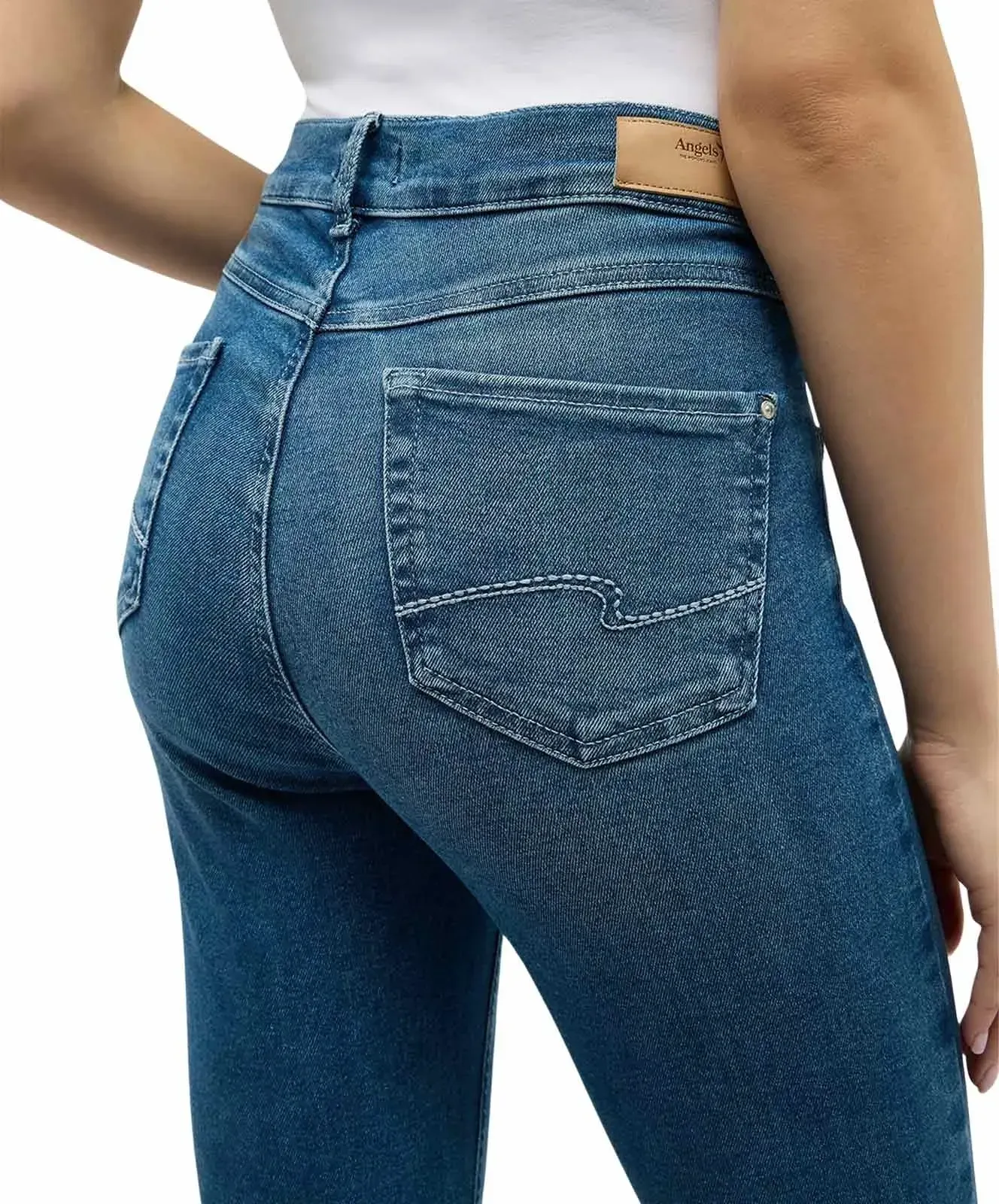 Angels Skinny Jeans in Mid Blue Used Optik-D42 / L32