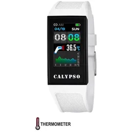 Calypso K8501 BT 41,30 mm Kautschukgehäuse mehrfarbig Sportarmband weiß M