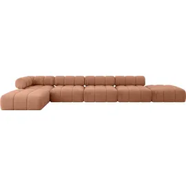 altdecor Ecksofa modulares Sofa Kerru-L3 - 475x190x70 cm Apricot Velours