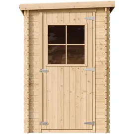 TIMBELA Gerätehaus 1,44 x 2,39 m Naturbelassen
