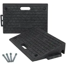 Baumarktplus TRUTZHOLM Bordsteinrampe 2er Set 50x32x10cm Tragkraft 2t Gummi Rampe Auffahrrampe Rollstuhlrampe