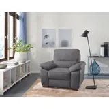 Calia Italia Sessel Gaia Luxus-Microfaser 100 x 92 x 94 cm grau