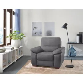 Calia Italia Sessel Gaia Luxus-Microfaser 100 x 92 x 94 cm grau