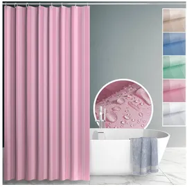 ANRO Duschvorhang 120 x 200 cm rosa