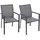 Garden Pleasure Rana Gartenstuhl 63 x 58 x 89 cm grau 2er Set