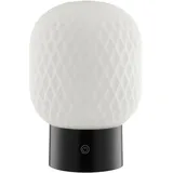 Brilliant LED Tischleuchte "Sarastro", weiß, schwarz, 1, Ø 13cm H: 20cm, 1 Stk., Leuchten, Akku Leuchte, 280 lm, 2700 K, RGB, dimmbar, Wireless Charging, LED Tischleuchte