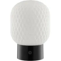Brilliant LED Tischleuchte "Sarastro", weiß, schwarz, 1, Ø 13cm H: 20cm, 1 Stk., Leuchten, Akku Leuchte, 280 lm, 2700 K, RGB, dimmbar, Wireless Charging, LED Tischleuchte