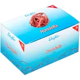 Läufer 51641 Rondella Gummibänder 150 x 4 mm, Durchmesser 100 mm, 4 mm breite Gummiringe, 1 kg Schachtel, rot