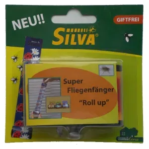 SILVA "Roll up" Fliegenfänger, Ganzjährig einsetzbar, aufhängbar, 1 Packung = 3 Rollen