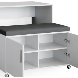 Vicco Schreibtisch Flona Weiß, 93.2 cm,