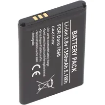 AccuCell Akku passend für Doro 7060, DBS-1350A Li-ion, 3,8V, 1350mAh, 5,1Wh, ca. 53 x 38,5 x 5,6mm