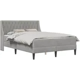 vidaXL Bettgestell 140 x 190 cm Hellgrau