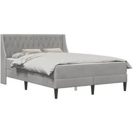 vidaXL Bettgestell 140 x 190 cm Hellgrau