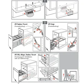 Livingpoint24 Hailo Fußhebel Kick and Go für Mülleimer mit Frontauszug, Schubladen