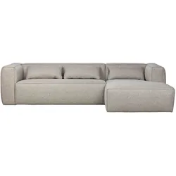 Ecksofa Bean Stoff, rechts Hellgrau