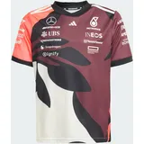 Adidas Performance Mercedes AMG Petronas Formula One Team Summer Pack Fahrer Trikot Kinder JZ6209 - Aurora Ruby / Off White 140
