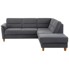Home Affaire Ecksofa »Palmera L-Form«, Federkern, wahlweise mit Bettfunktion und mit/ohne Stauraum grau