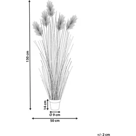 Beliani Kunstpflanze Pampas Grass 130 cm grün