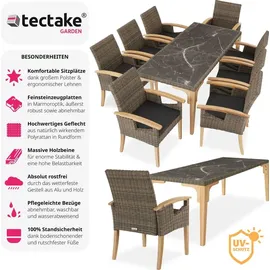 Tectake Foggia Rattan Sitzgruppe 9-tlg. natur